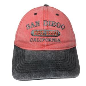 San Diego California Est. 1850 Strapback Baseball Cap Multi One Size 6 Panel ESY